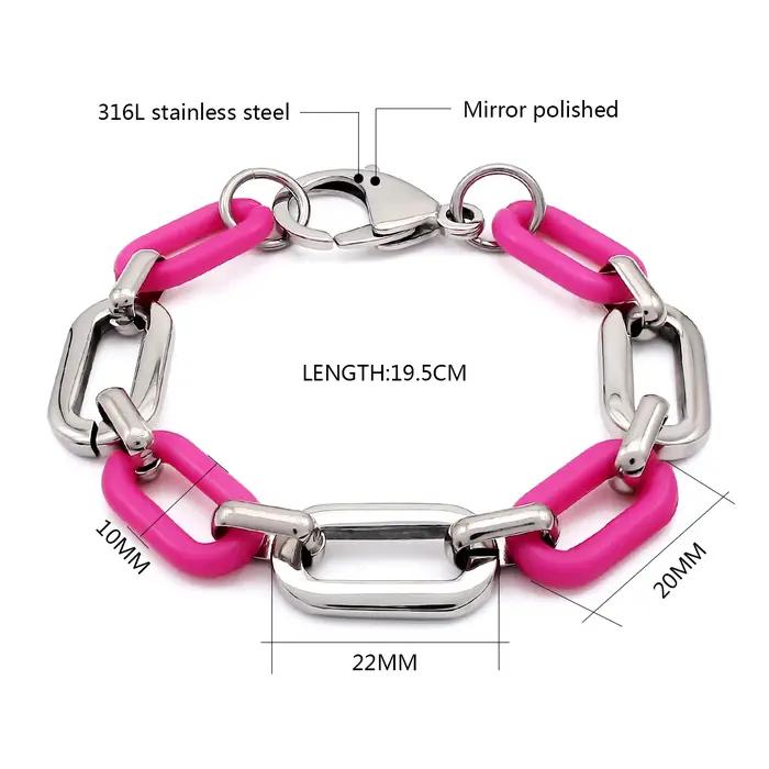 Collier en acier inoxydable avec chaîne en maillons arrondis or foncé pour femmes occasions spéciales