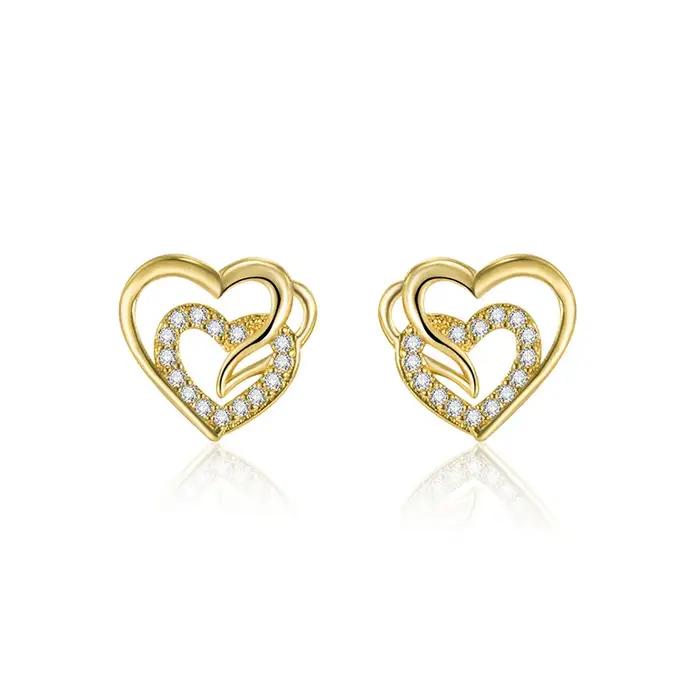 Boucles d'oreilles en diamant véritable pour femme