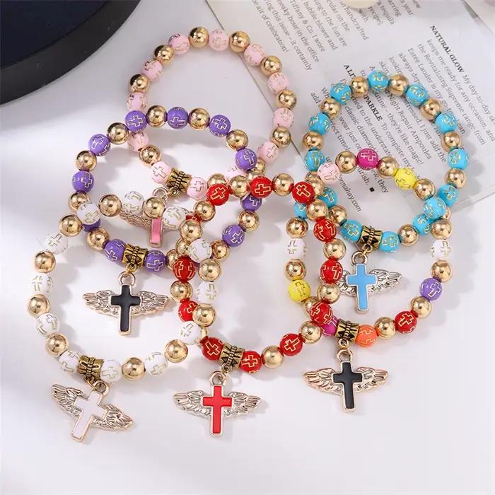 Bracelet de perles colorées fait main à la mode pour femmes