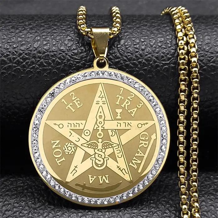 Collier amulette pentagrammaton pour femmes et hommes