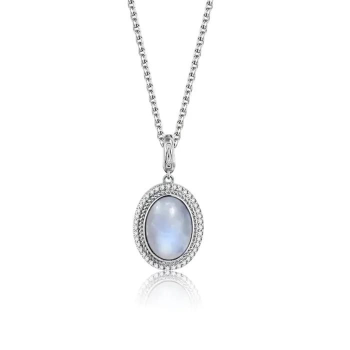 Pendentifs en pierre de lune naturelle en argent Sterling 925