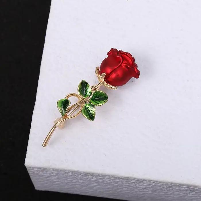Broches à fleurs de roses élégantes pour femmes styles décontractés et sportifs occasions spéciales romantiques
