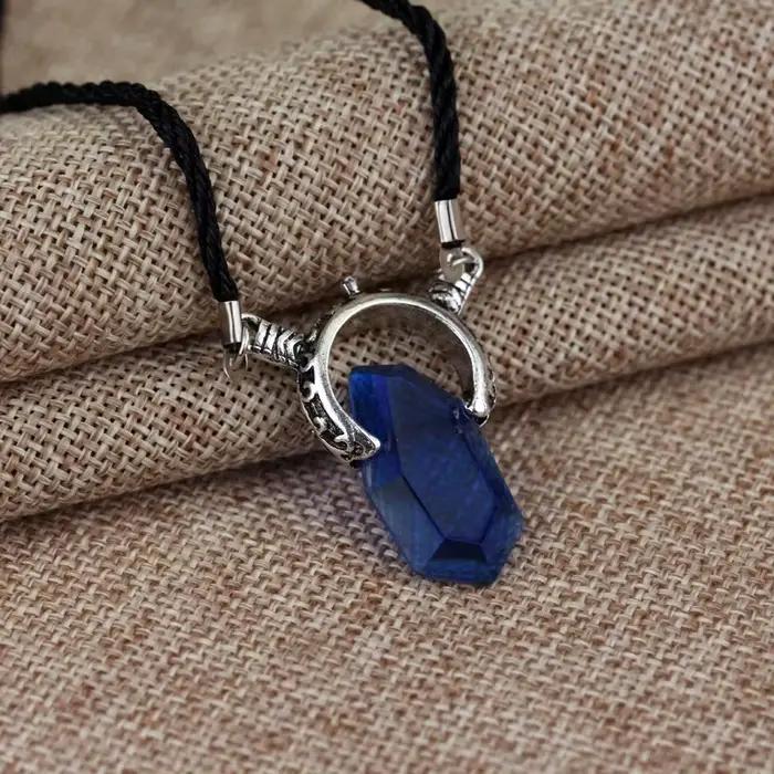 Collier pendentif en cristal rouge pour hommes et femmes