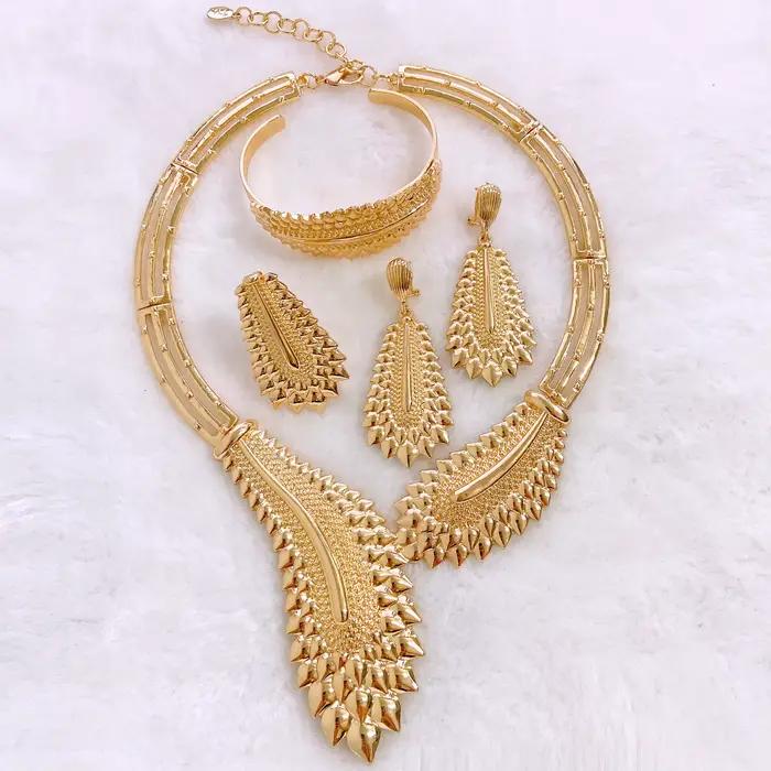 Ensembles de bijoux plaqués or de Dubaï pour femmes