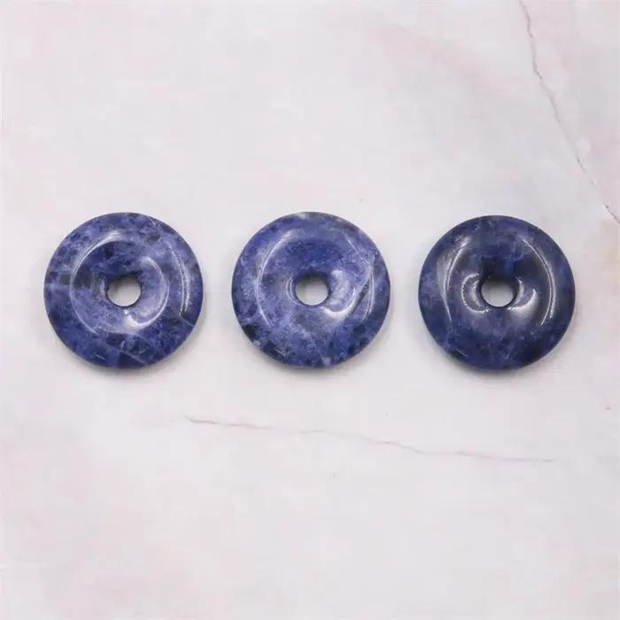 Pendentif Sodalite Matut Pi Disque pour la Fabrication de Colliers et Bracelets