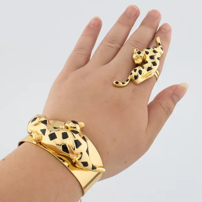 Parure de bijoux originale Léopard africain : Collier