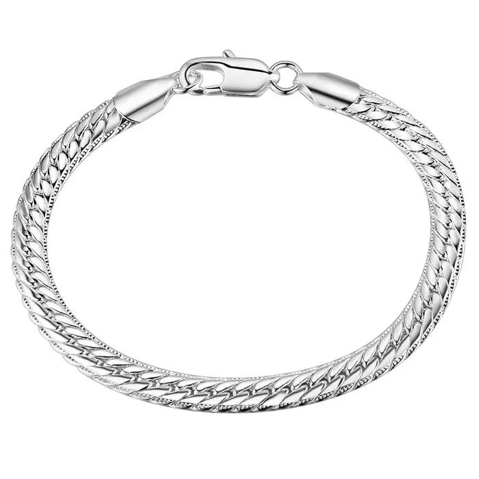 Bracelet en argent regardé 925 pour hommes et femmes