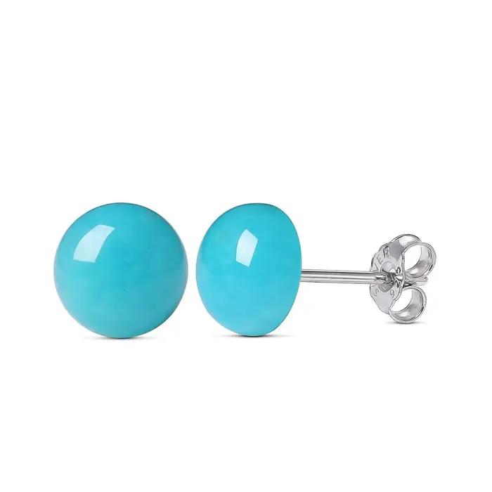 Boucles d'oreilles en pierre d'amazonite naturelle en argent sterling pour femmes, occasion d'engagement, design simple et luxueux, choix de couleur