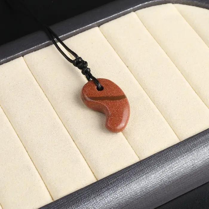 Mini collier pendentif en forme de virgule pour hommes et femmes