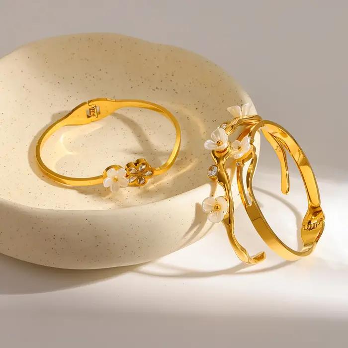 Bracelet de poignet ouvert élégant pour femme