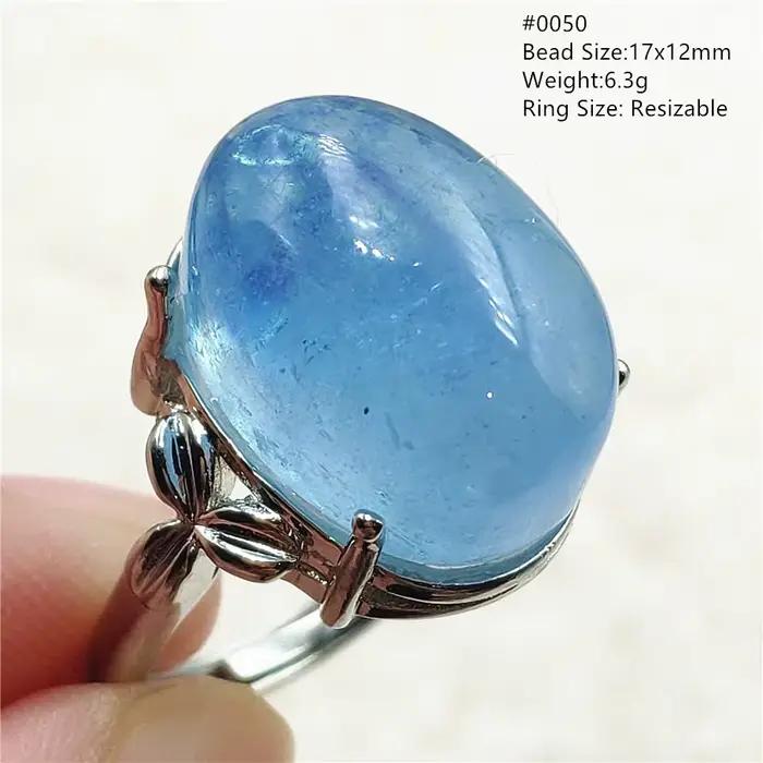 Bague Aigue-Marine Bleu Naturel