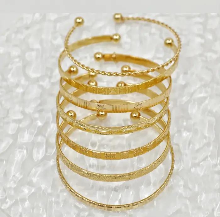 7 bracelets rétro en fil métallique de haute qualité