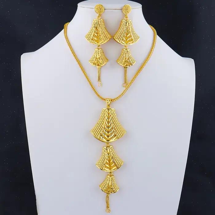 Ensemble de bijoux africains de dubaï pour femmes, cadeaux de fête, accessoires de mariage, collier