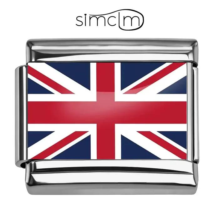 Différents pays drapeaux nationaux du monde Bracelet Module Bracelet italien maillons de charme ajus