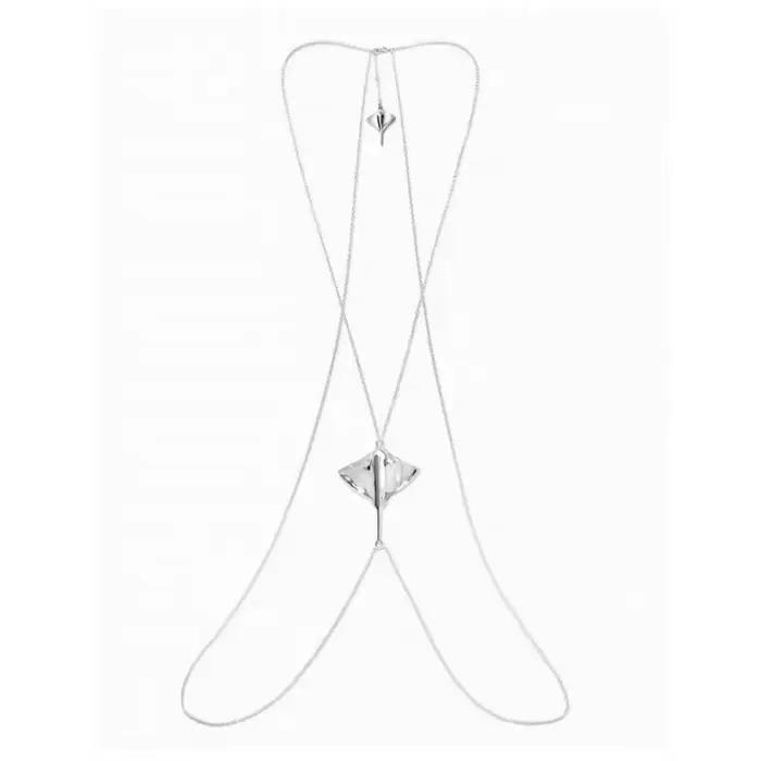 Collier long en diamant, nouveau style de mode, design de niche, avec port personnalisé et style acc