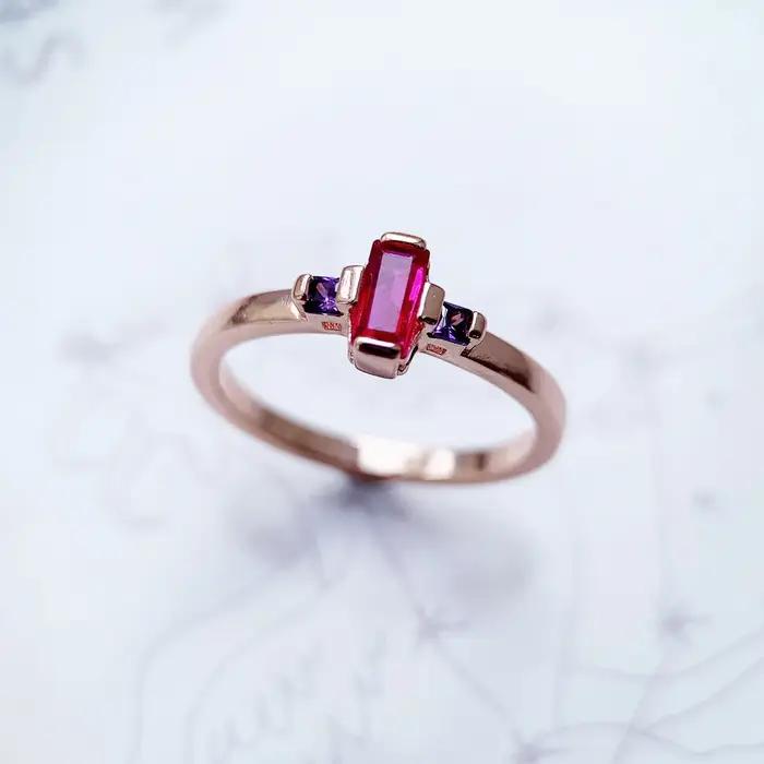 Bague en argent sterling 925 sertie de zirconium blanc coupe baguette élégante pour femmes occasions spéciales mariage engagement cadeau