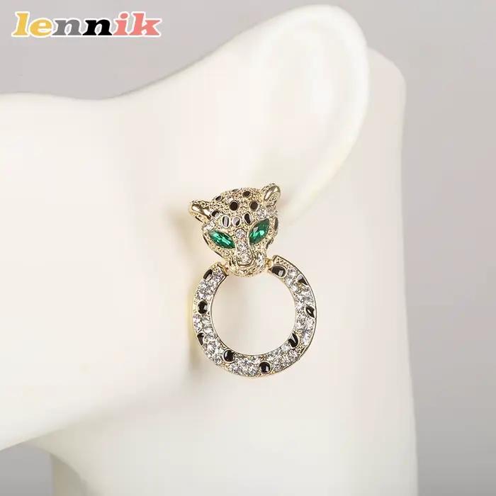 LENNIK nouvelles boucles d'oreilles tête léopard
