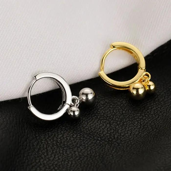 Boucles d'oreilles boule en argent regardé 925 pour femmes