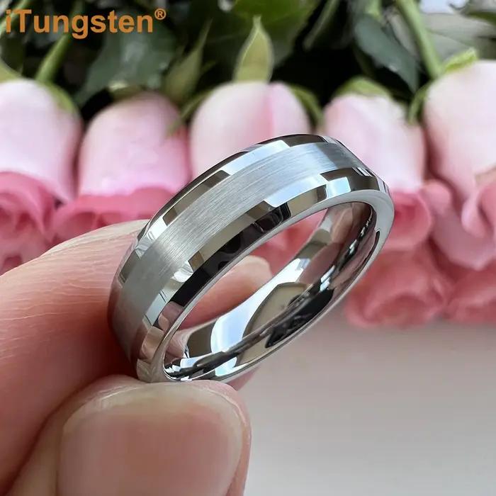 ITungsten-Bague en Carbure de Tungstène pour Homme et Femme