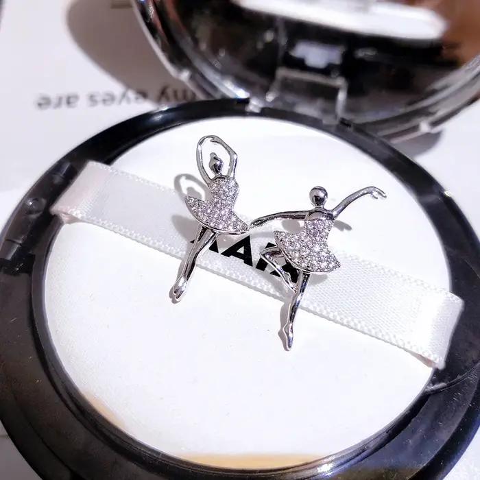 Boucles d'oreilles ballerine à paillettes pour femmes et filles