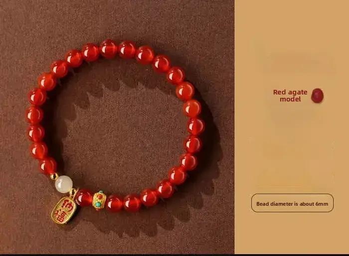 Bracelet Rouge Porte-Bonheur Luxe Léger 2026 pour Femme