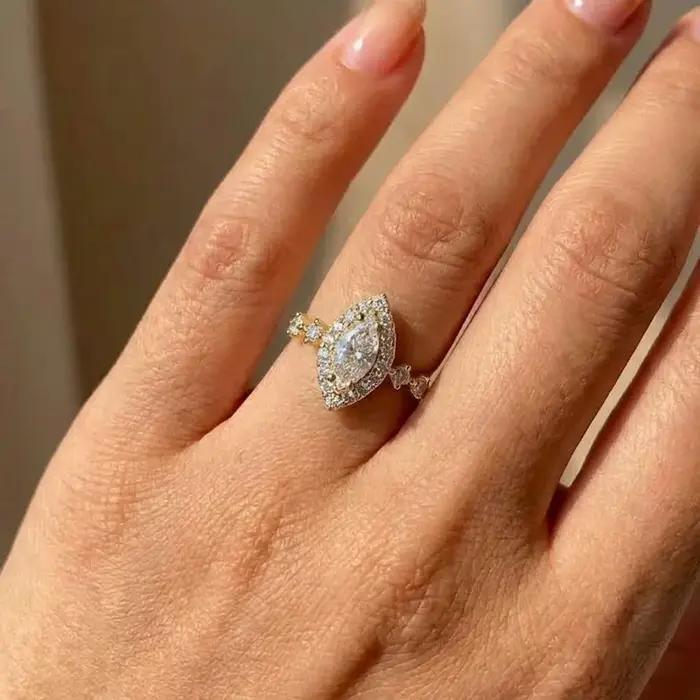 Bagues de mariage exquises en argent sterling 925
