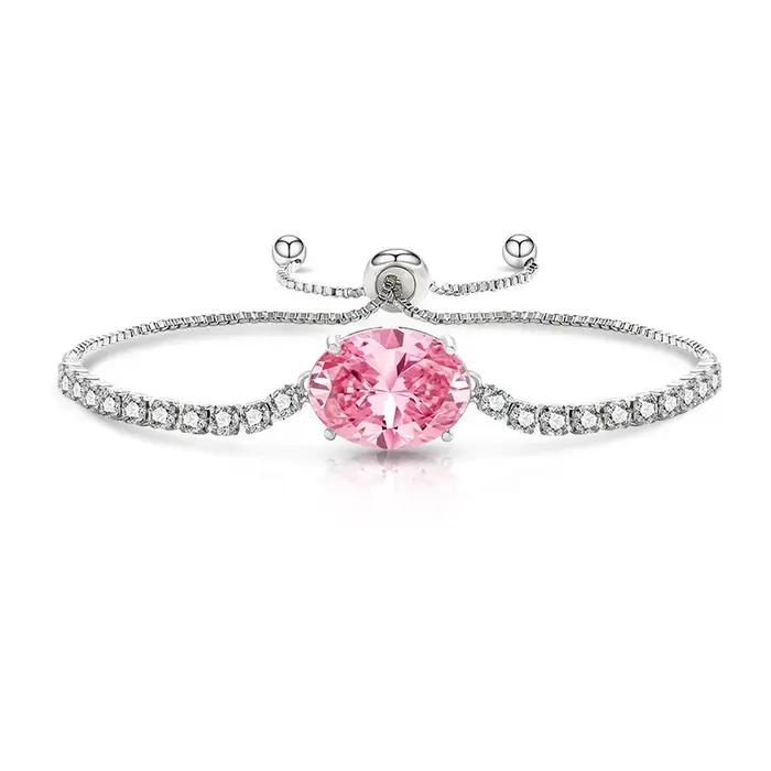Un bracelet luxueux en argent sterling 925 avec pierres précieuses colorées
