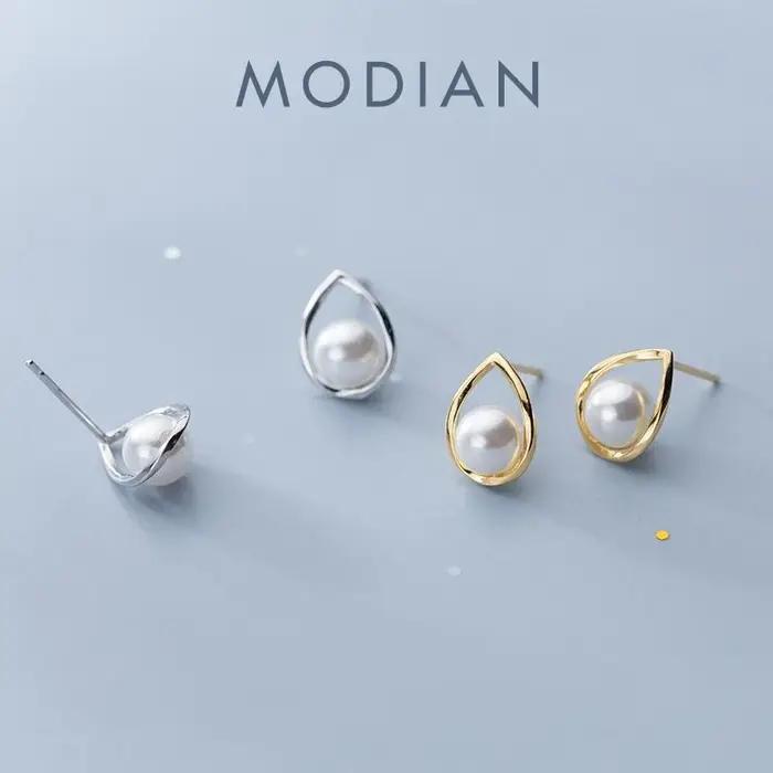 Modian – boucles d'oreilles en forme de goutte d'eau en argent Sterling 100% 925, bijoux élégants po