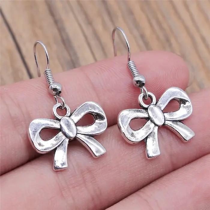 Boucles d'oreilles faites à la main vintage pour femmes, bijoux simples et sympas, épingle de tour, ciseaux, ADN, avion, fusée, point d'interrogation, 40 styles, offre spéciale