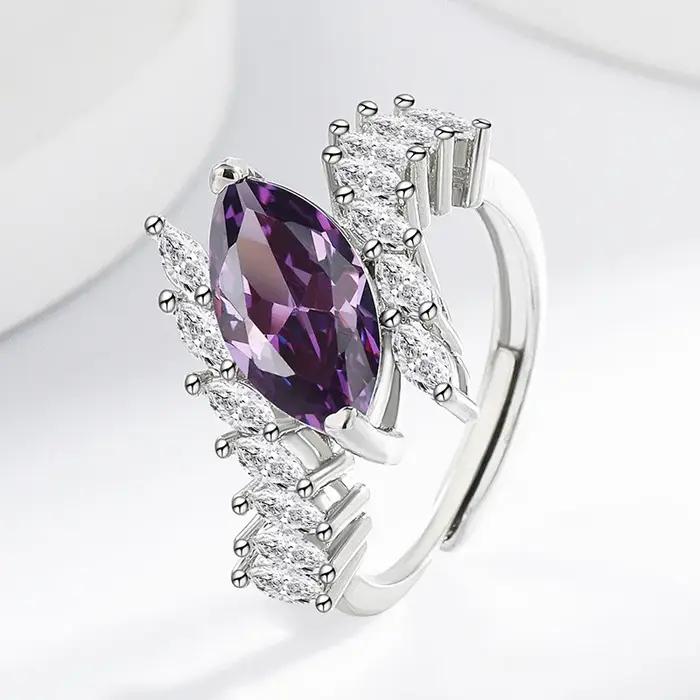 Bague ovale en argent Sterling 925 pour femmes