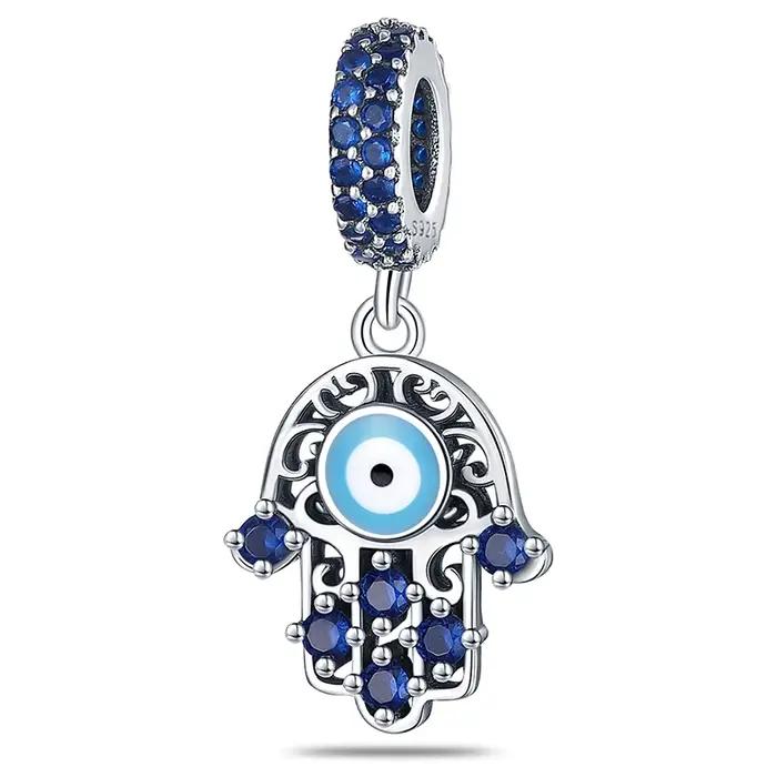 Offres spéciales 925 breloques en argent Sterling perles oeil du diable main de Fatima croix