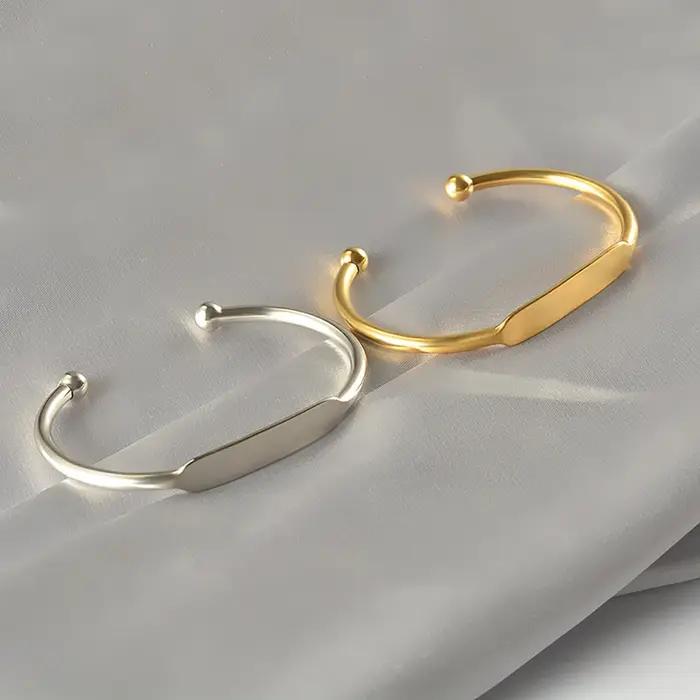 Bracelet Simple en forme de C pour femmes et hommes