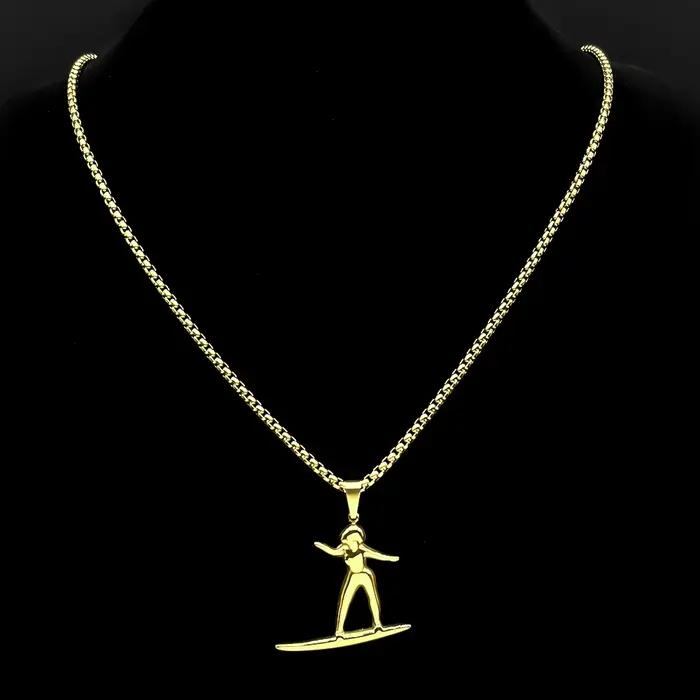 Collier pendentif planche de surf pour les amateurs de plage et d'océan