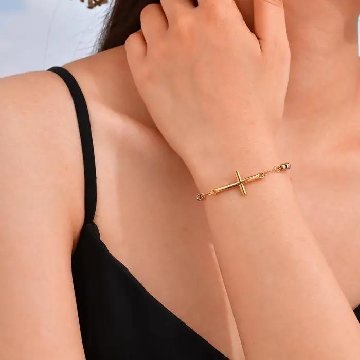 Bracelet chapelet croix vierge marie pour femmes