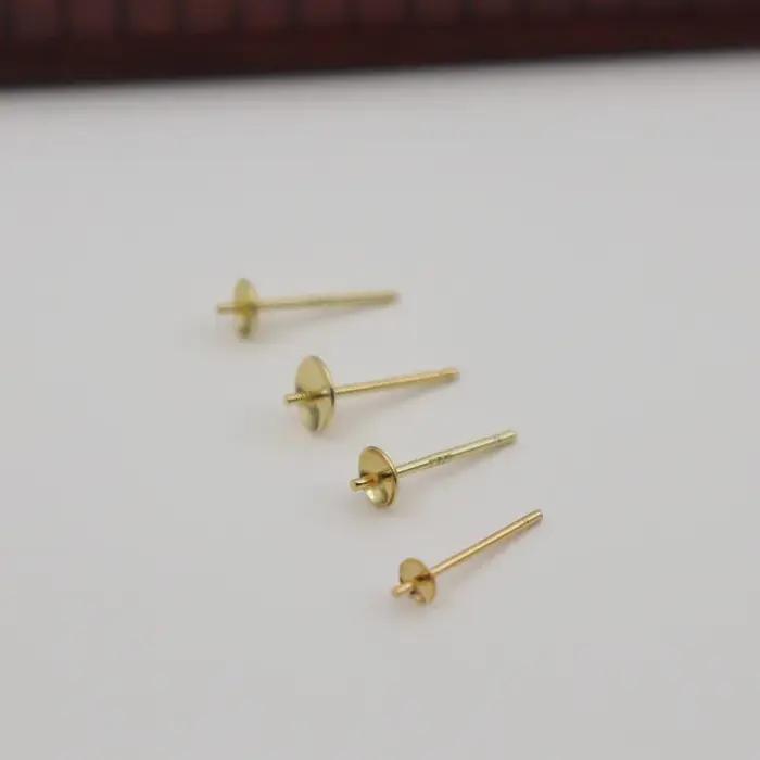 1 paire de supports de boucles d'oreilles en argent Sterling 925 massif