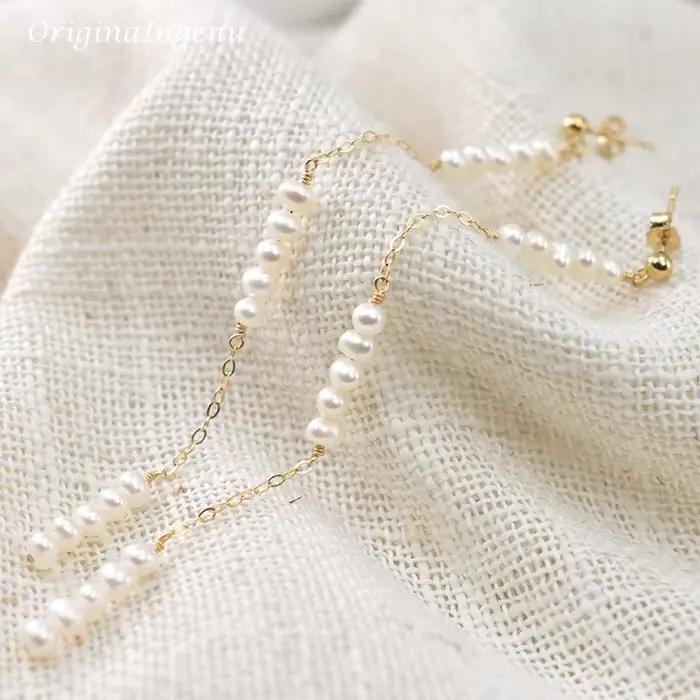 Boucles d'oreilles en perles naturelles