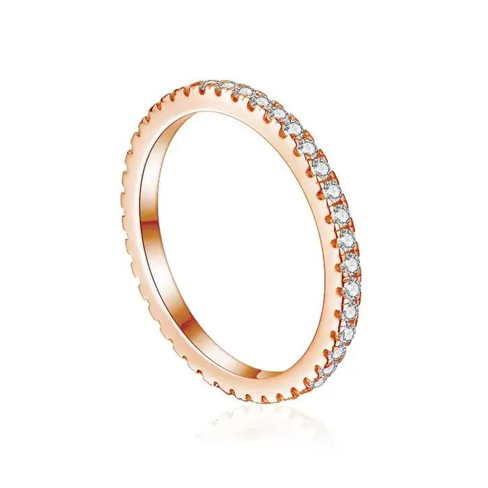 Bague en argent sterling 925 avec moissanite D VVS1