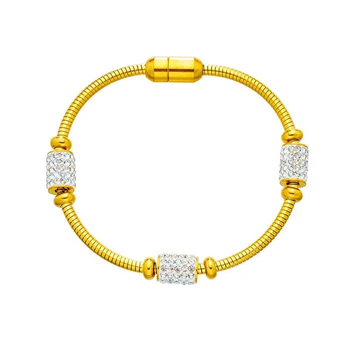 DIEYURO – Bracelet en perles de zircone pour femmes et filles