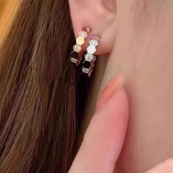 Boucles d'oreilles simples et luxueuses