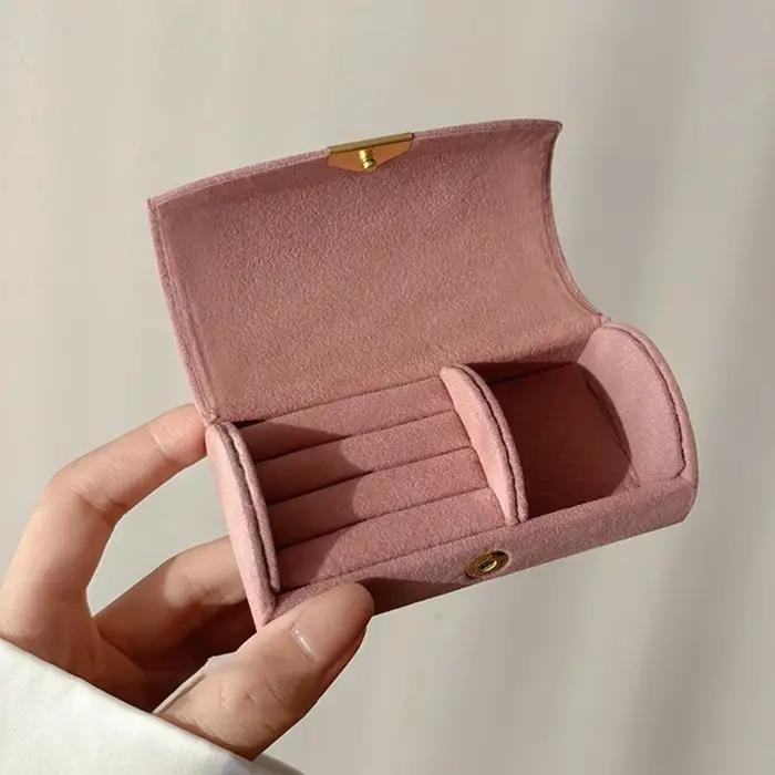 Mini boîte de rangement de bijoux Portable exquise pour les voyages d'affaires des femmes