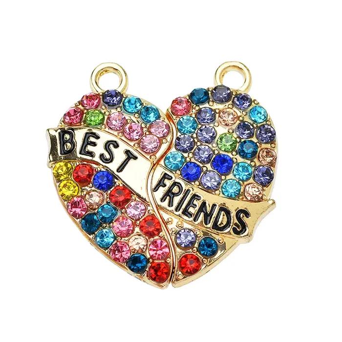 2 paires mode meilleurs amis coeur amour Couple pendentif breloque