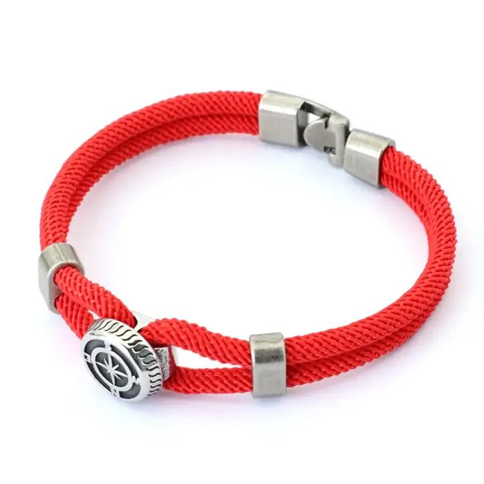 Nouveau Bracelet boussole homme Viking corde nautique Braslet