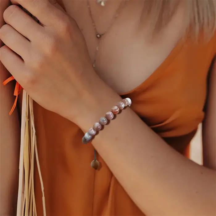 Bracelets de perles en pierre naturelle pour hommes et femmes