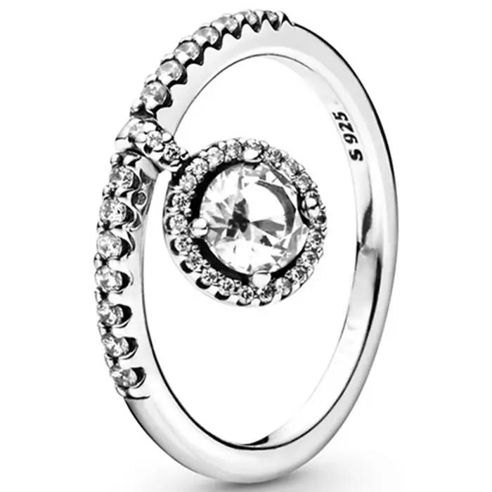 Bague minimaliste de luxe en argent sterling S925