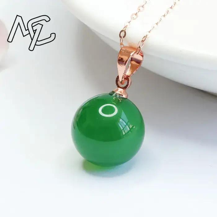 Pendentif en argent S925 avec jade naturel véritable