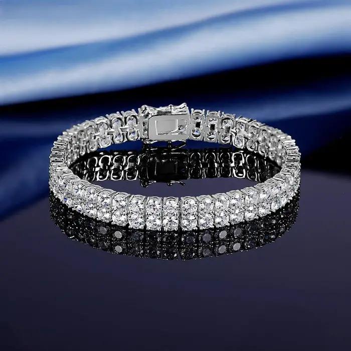 Icedminer 2 rangées 3mm Zircon glacé chaîne de Tennis Bracelets pour hommes femmes en laiton Hip Hop bijoux livraison gratuite