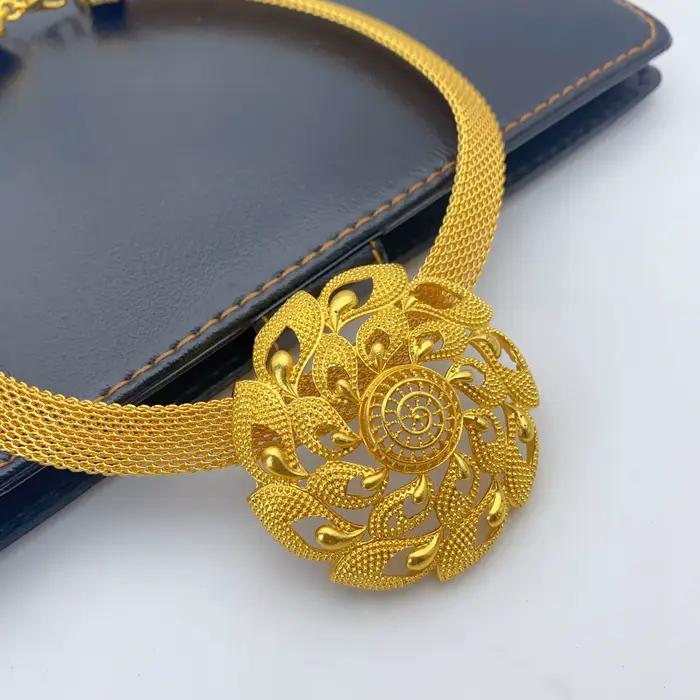 Ensemble de bijoux couleur or arabe pour femmes