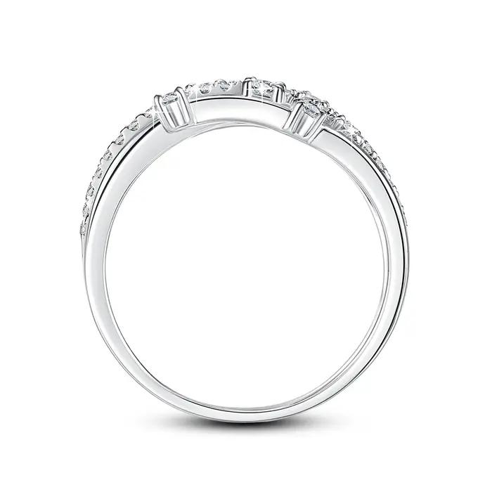 Szjinao marque à la mode Moissanite bague éternité alliance solide 925 bagues en argent pour les femmes bijoux cadeau de fiançailles livraison directe