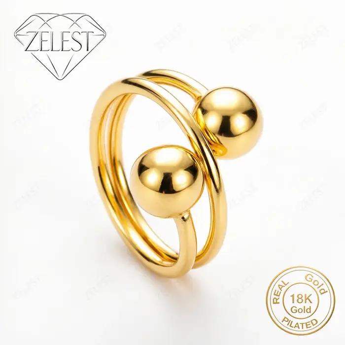Bague en argent 925 plaqué or 18 carats