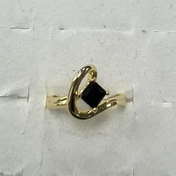 Bague classique de luxe légère en noir brillant/violet/vert